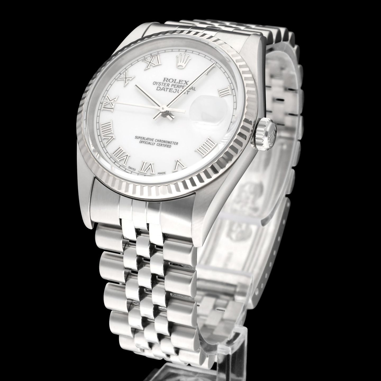 Rolex Datejust 36 16234 (2002) - White dial 36 mm Steel case (2/8)