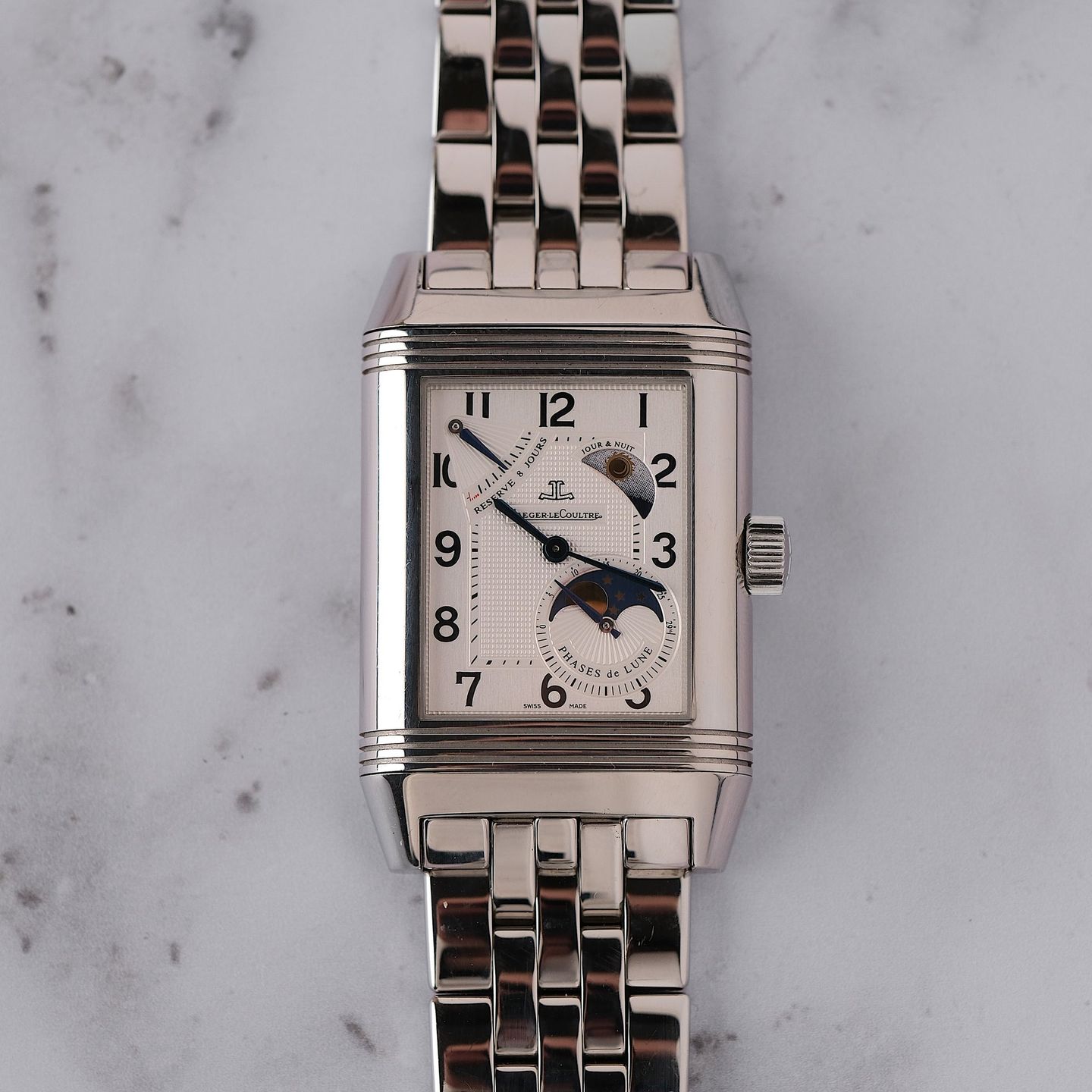 Jaeger-LeCoultre Grande Reverso 240.8.27 (Onbekend (willekeurig serienummer)) - Zilver wijzerplaat 30mm Staal (1/6)