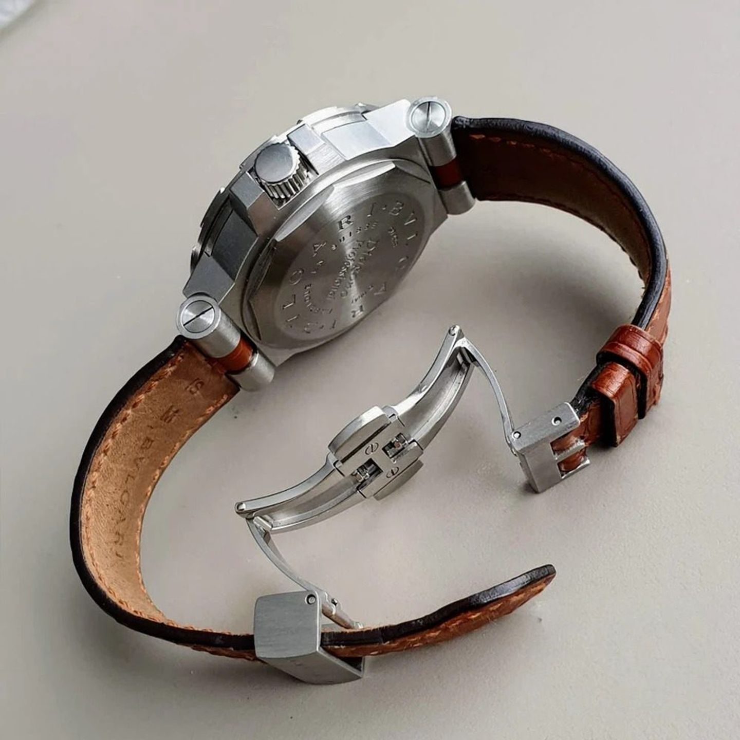 Bulgari Diagono SD42S (Unknown (random serial)) - Black dial 43 mm Steel case (8/8)