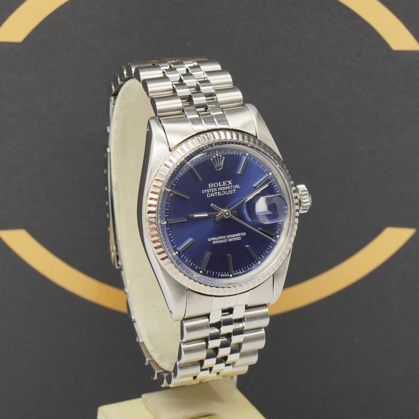 Rolex Datejust 36 16014 (1983) - Blue dial 36 mm Steel case (3/7)