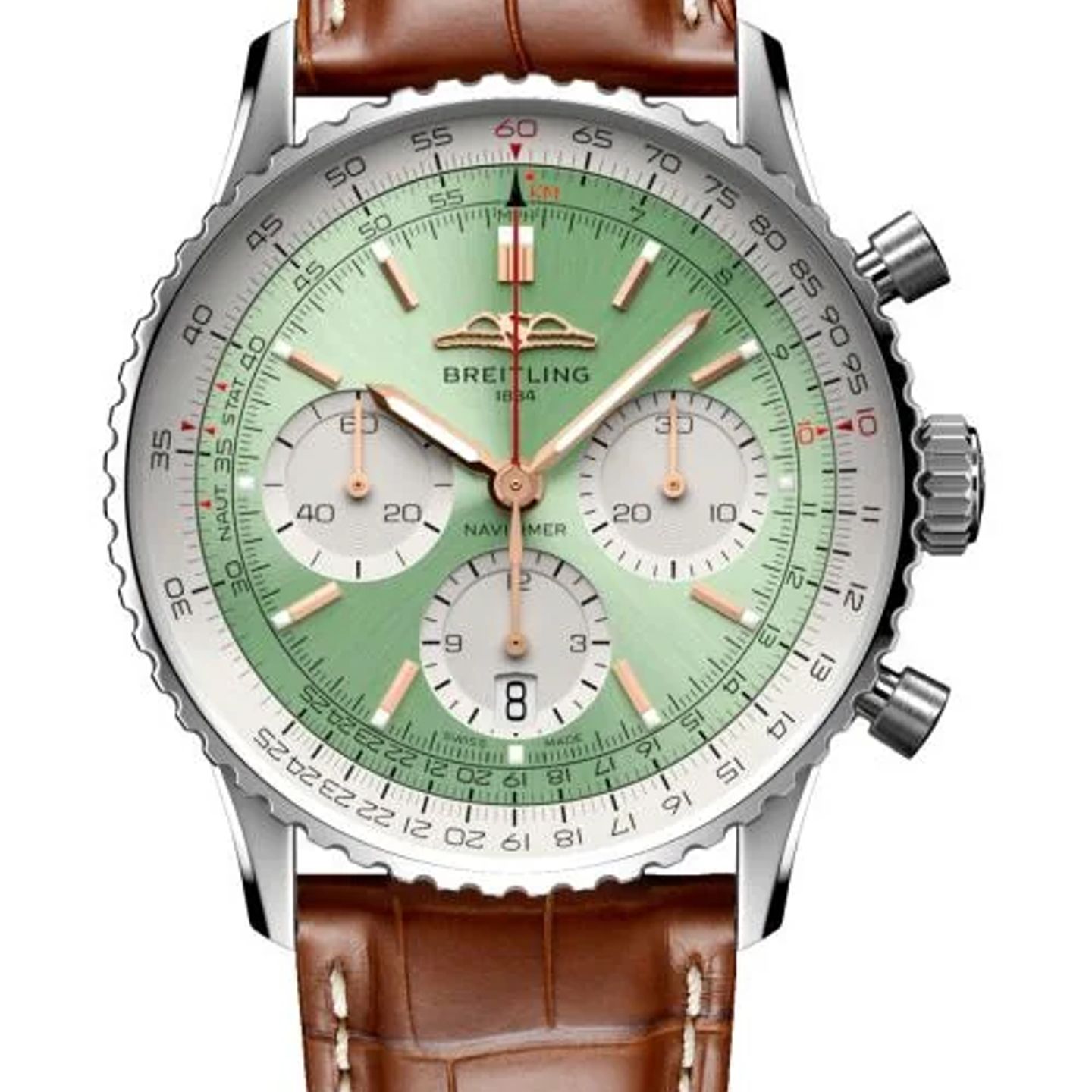 Breitling Navitimer AB0139211L1P1 (2026) - Green dial 41 mm Steel case (1/1)