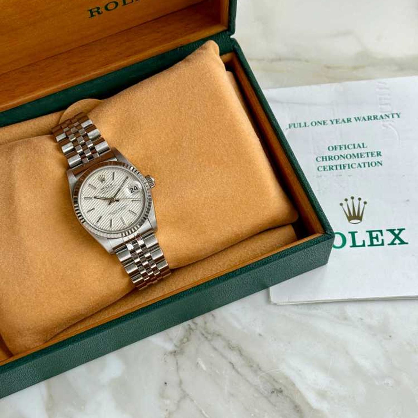 Rolex Datejust 31 68274 (1993) - Zilver wijzerplaat 31mm Staal (4/8)