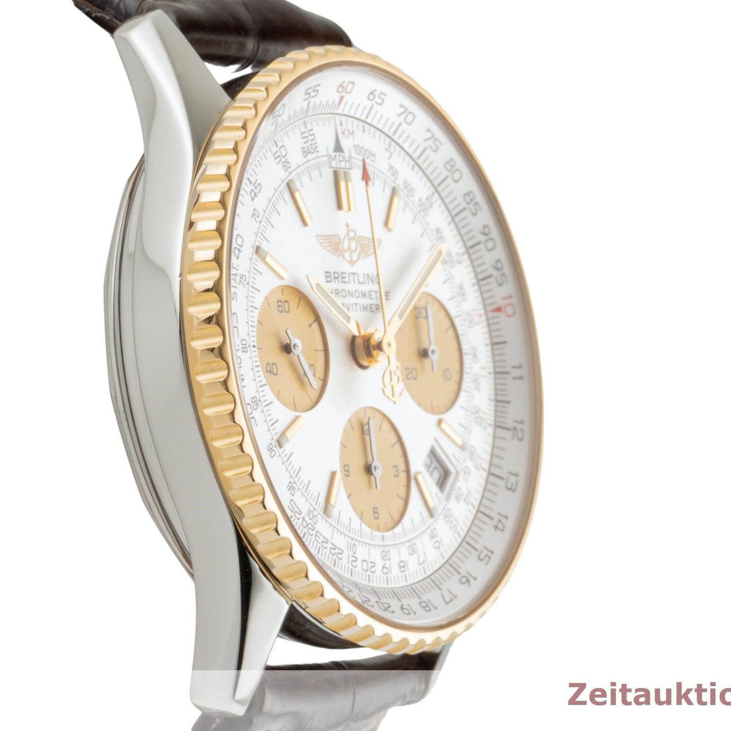 Breitling Navitimer D23322-121 (Unknown (random serial)) - Silver dial 42 mm Gold/Steel case (7/8)