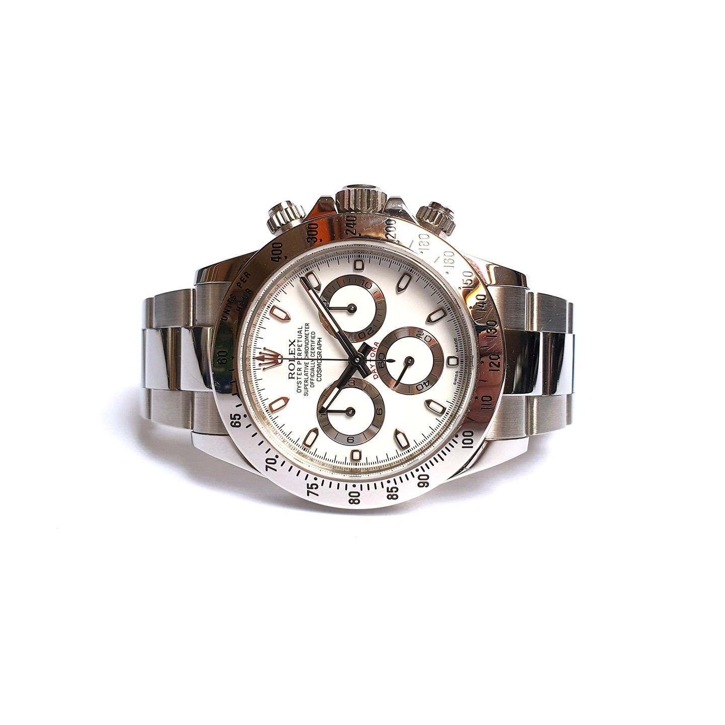 Rolex Daytona 116520 (2010) - Wit wijzerplaat 40mm Staal (3/5)