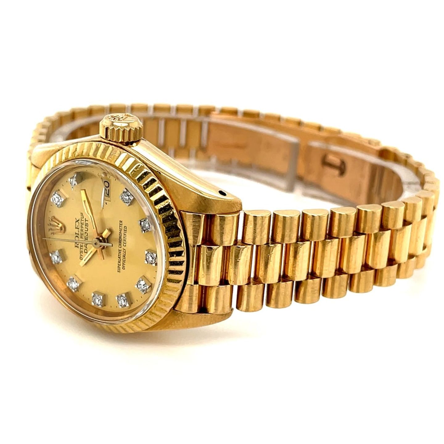 Rolex Lady-Datejust 6917 (1981) - Gold dial 26 mm Yellow Gold case (5/8)