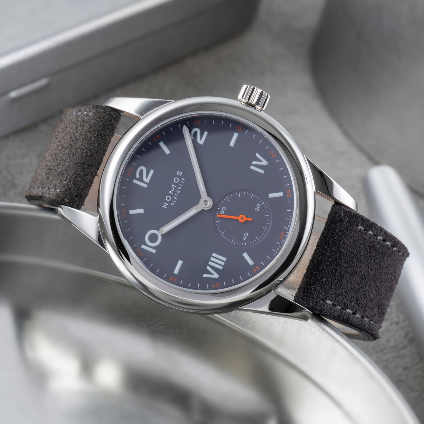 NOMOS Club Campus 713 (Onbekend (willekeurig serienummer)) - Blauw wijzerplaat 36mm Staal (2/8)