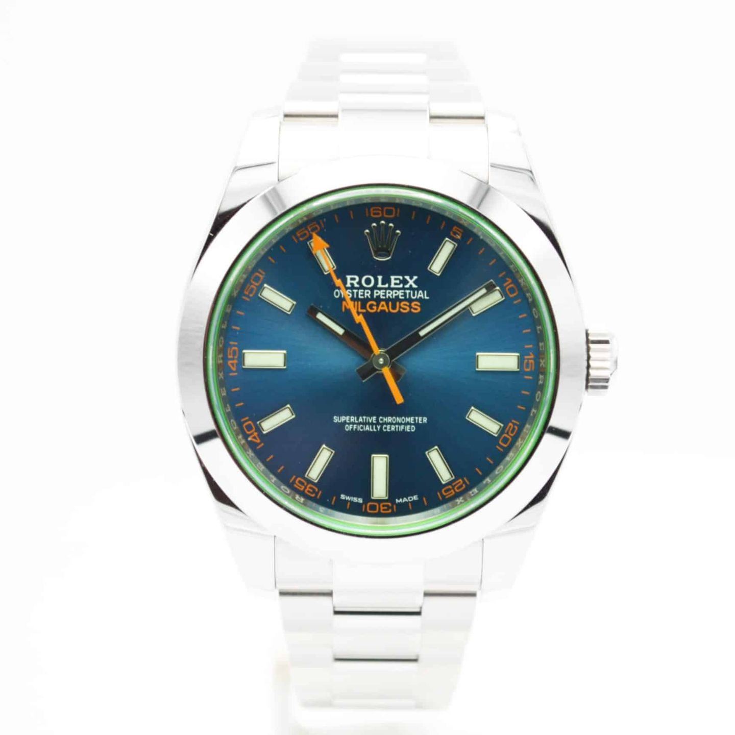 Rolex Milgauss 116400GV (2021) - Blauw wijzerplaat 40mm Staal (1/7)