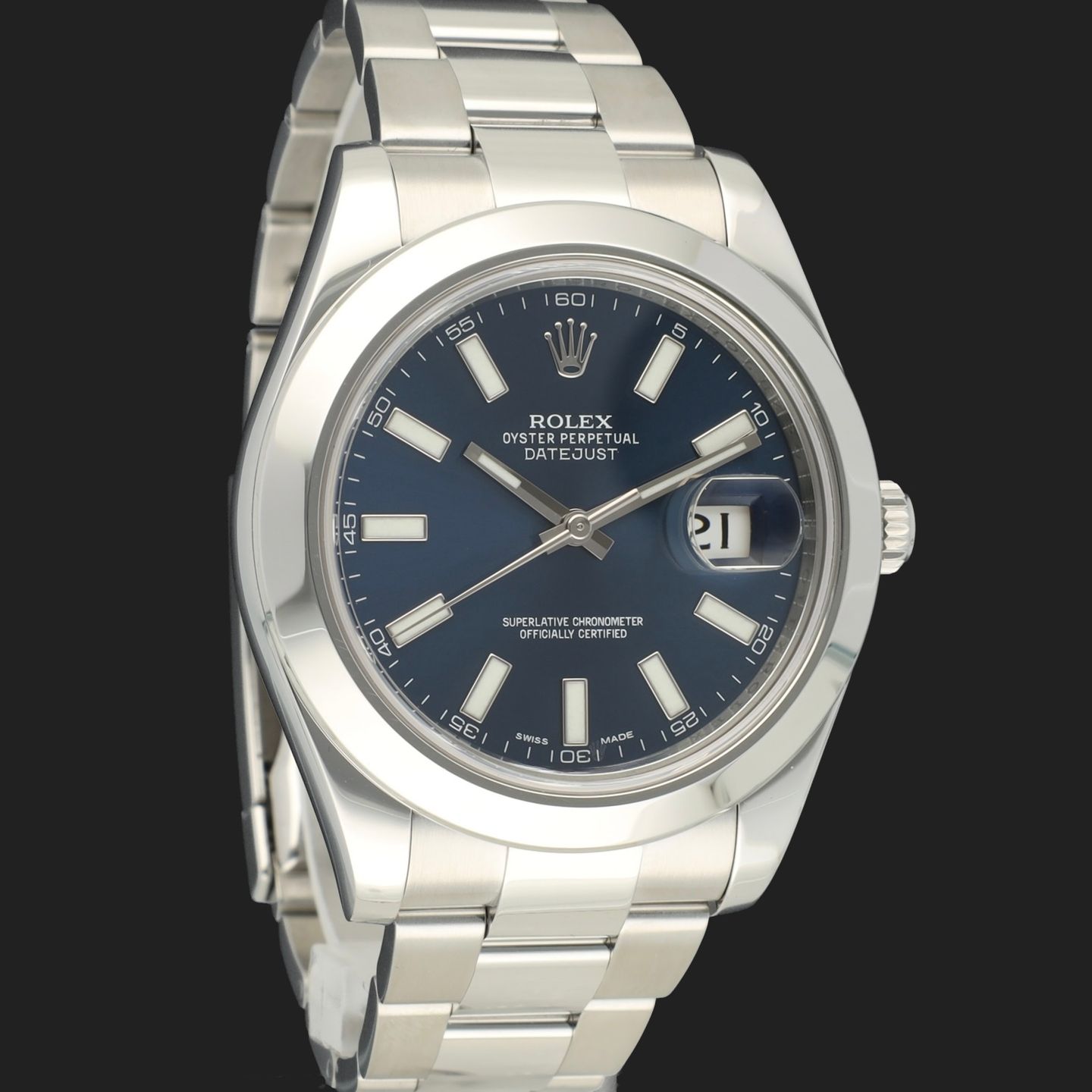 Rolex Datejust II 116300 (2014) - Blue dial 41 mm Steel case (4/8)