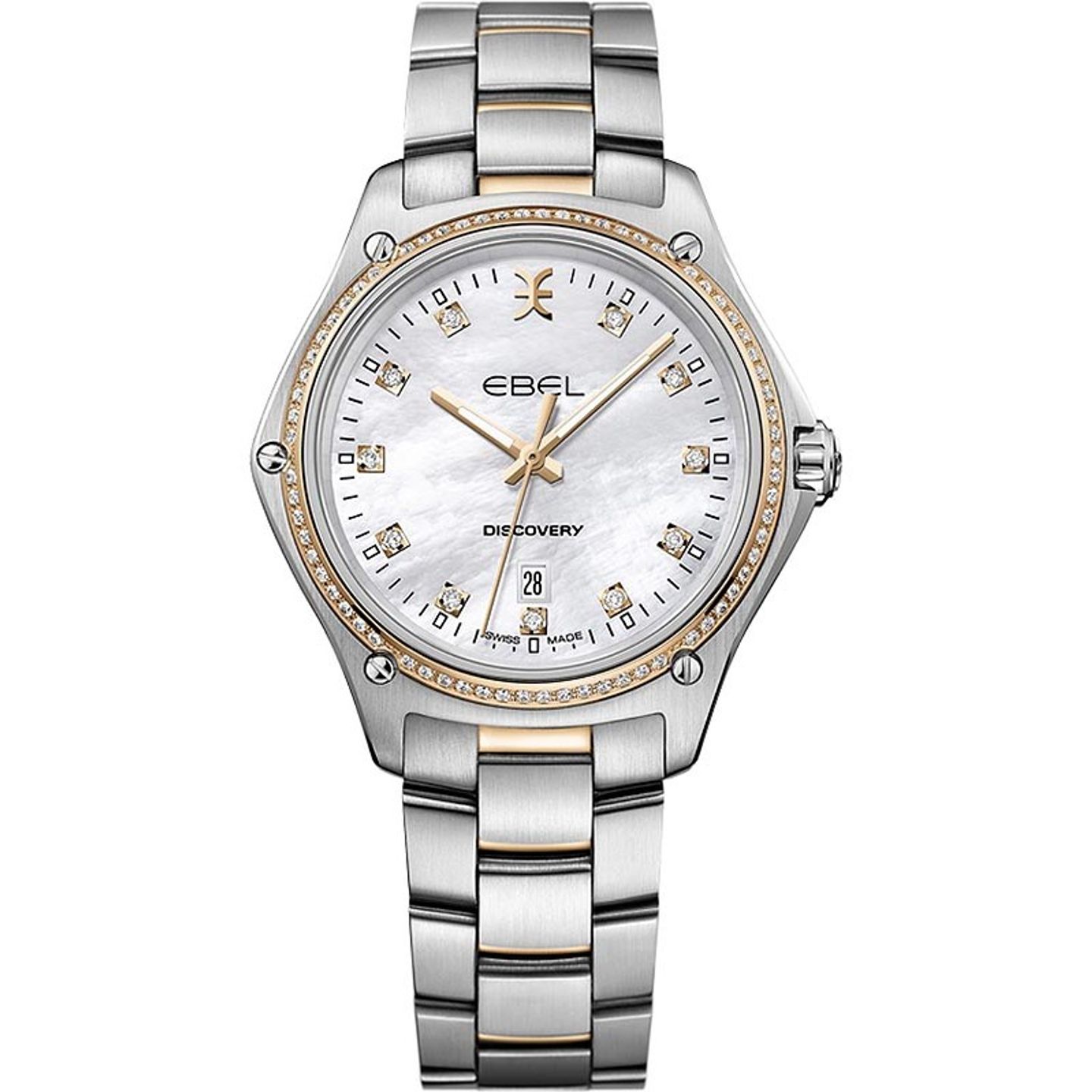 Ebel Discovery 1216398 (2022) - Pearl dial 35 mm Gold/Steel case (1/1)
