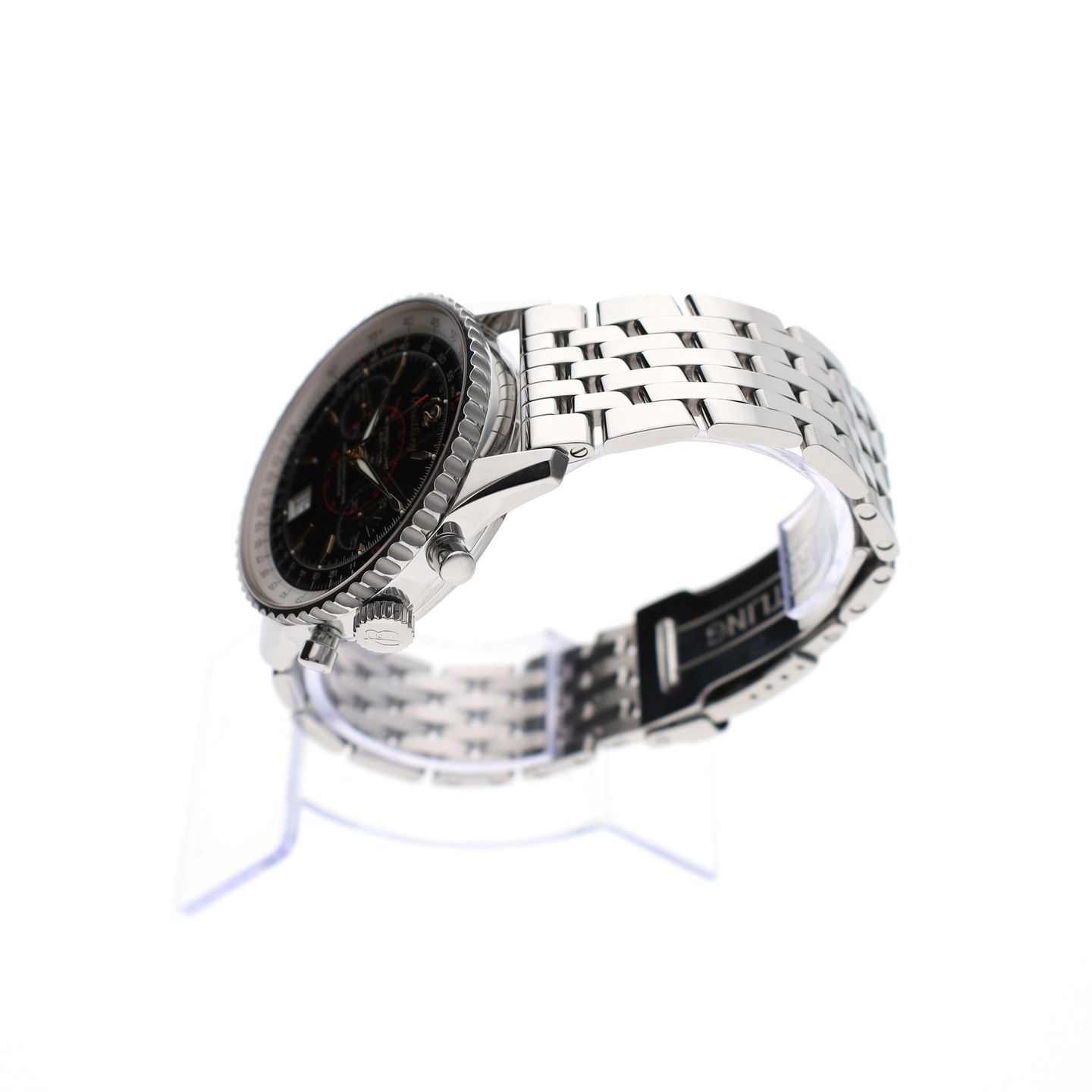 Breitling Montbrillant A48330 (2007) - Zwart wijzerplaat 43mm Staal (5/8)