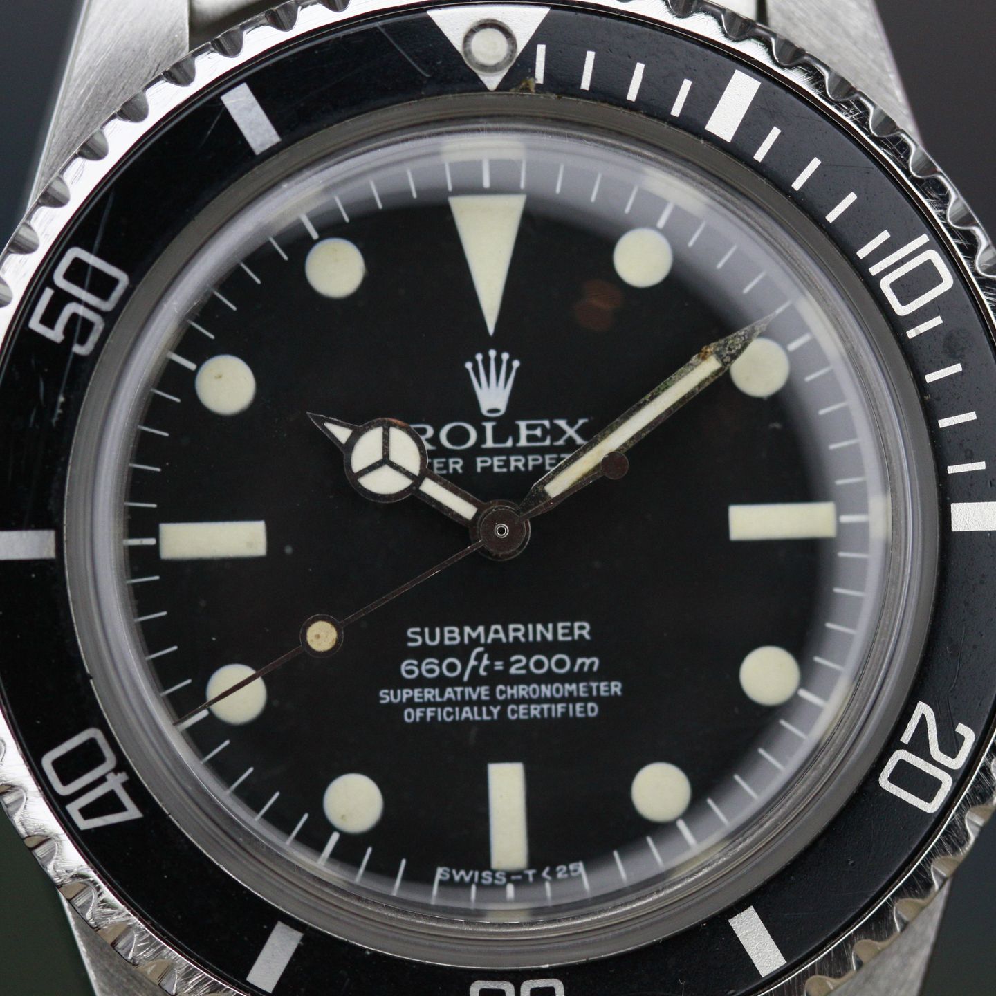 Rolex Submariner No Date 5512 (1970) - Zwart wijzerplaat 40mm Staal (3/8)