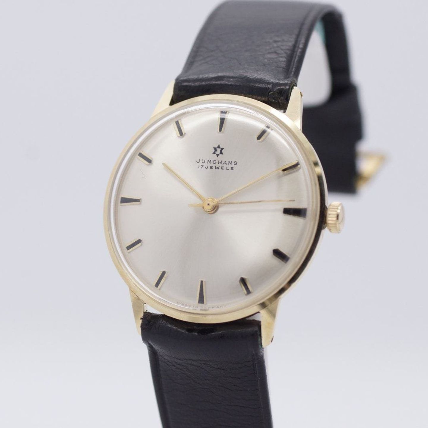 Junghans Vintage Unknown (Onbekend (willekeurig serienummer)) - Zilver wijzerplaat 34mm Geelgoud (2/8)