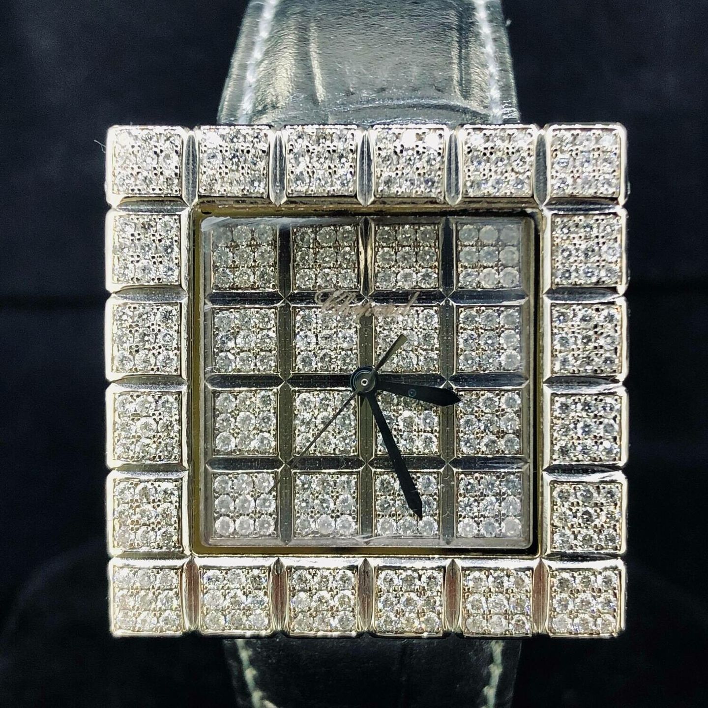Chopard Ice Cube 7424/8 (Unknown (random serial)) - Silver dial 31 mm White Gold case (1/6)