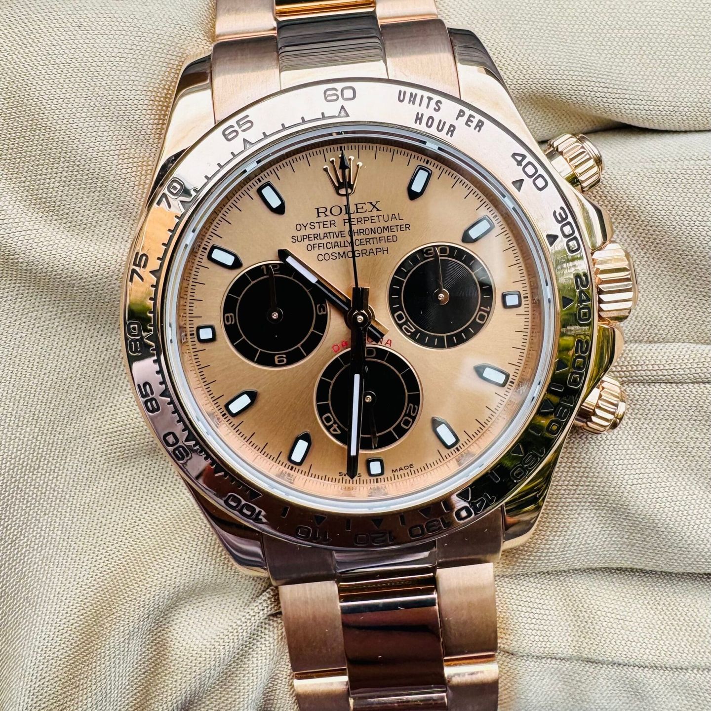 Rolex Daytona 116505 (2020) - Silver dial 40 mm Rose Gold case (3/7)
