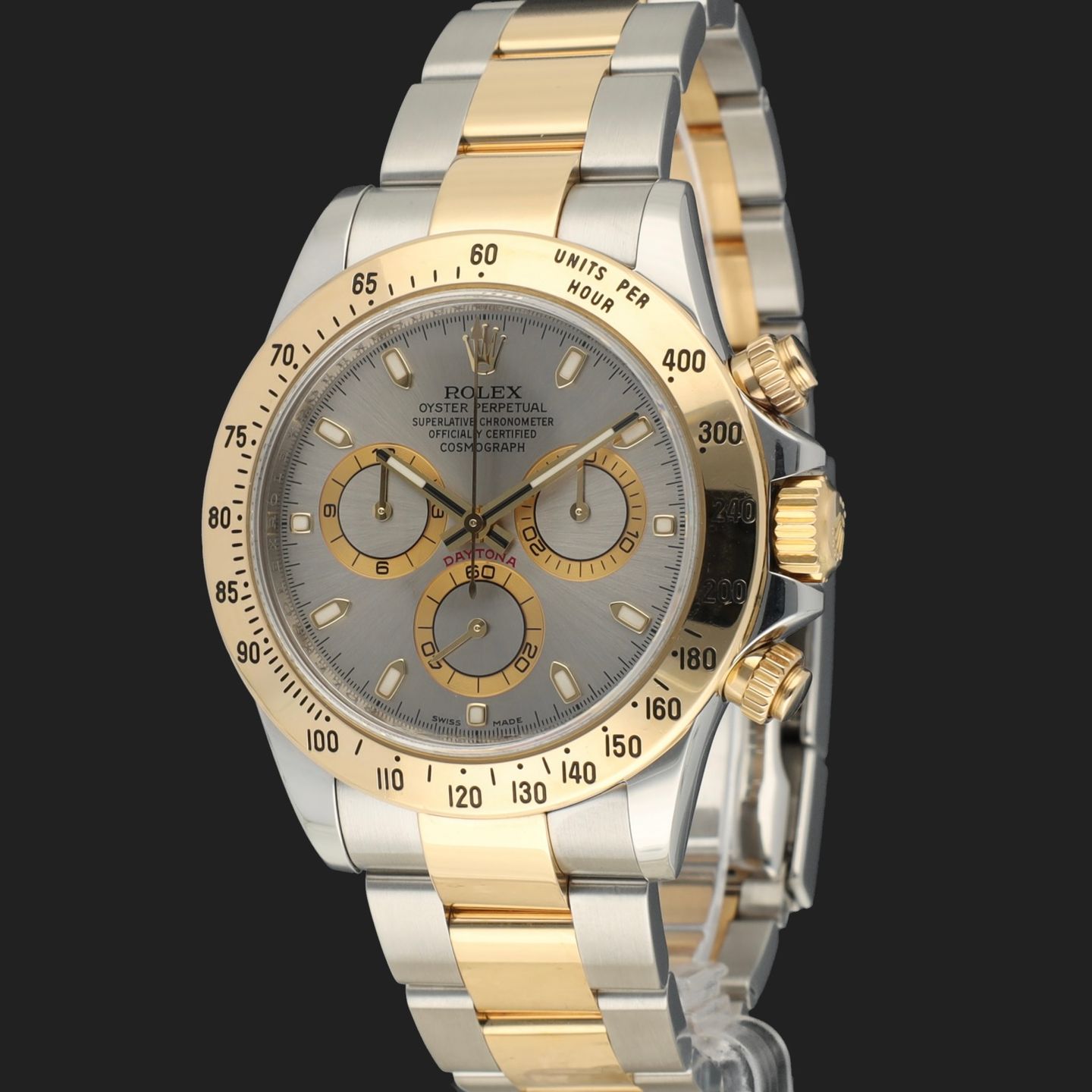 Rolex Daytona 116523 (2016) - Grey dial 40 mm Gold/Steel case (1/8)