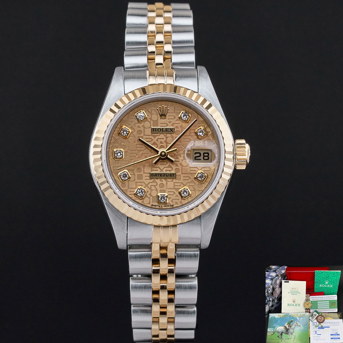 Rolex Lady-Datejust 69173 (1996) - 26mm Goud/Staal (1/8)