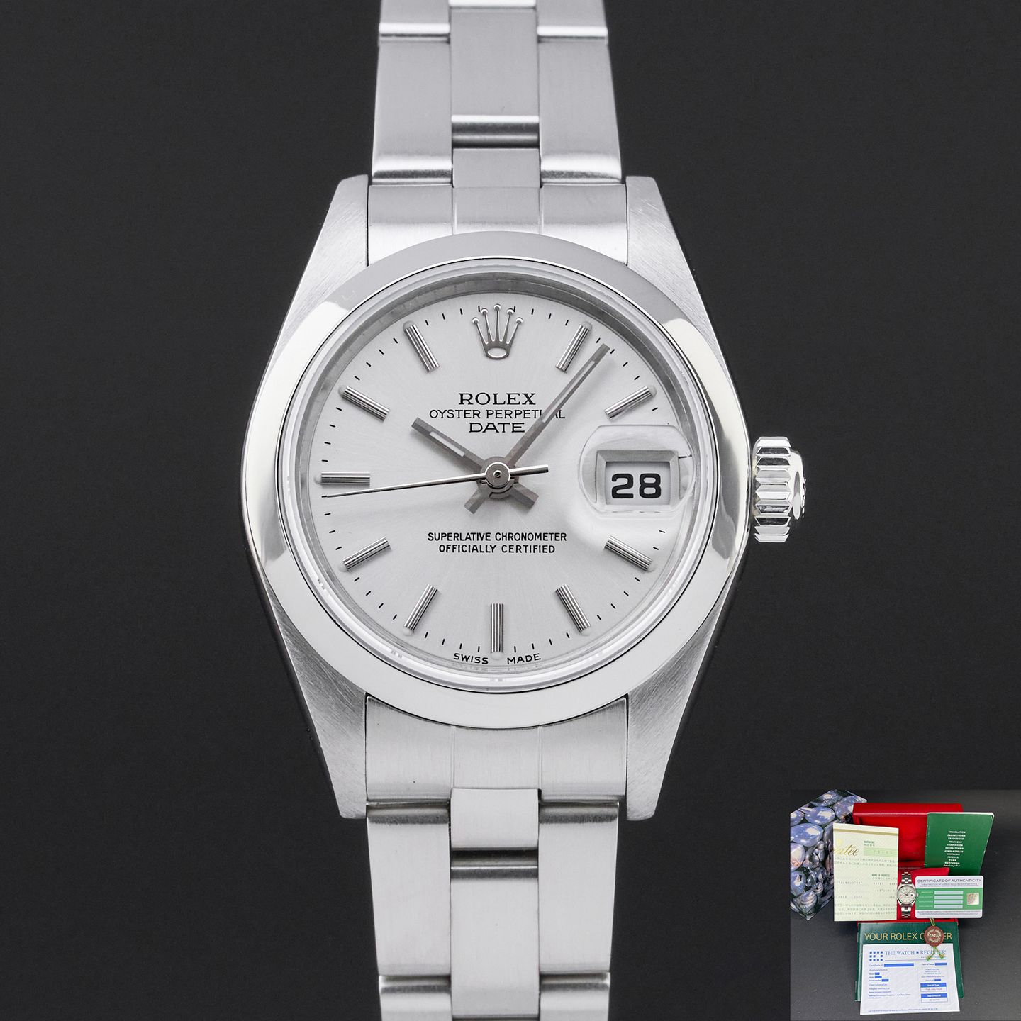 Rolex Oyster Perpetual Lady Date 79160 (2000) - 26 mm Steel case (1/7)