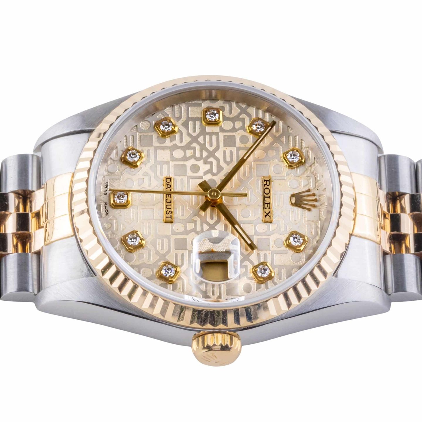 Rolex Datejust 36 16233 (1993) - Beige dial 36 mm Gold/Steel case (6/8)