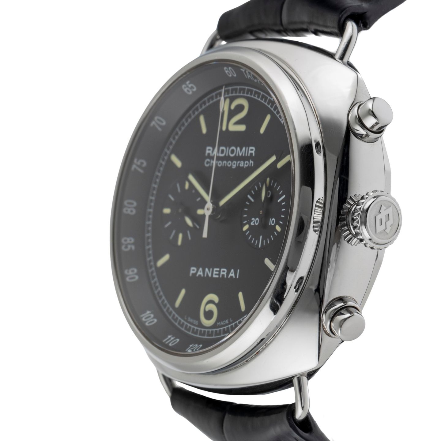 Panerai Radiomir Chronograph PAM00288 (Unknown (random serial)) - Black dial 45 mm Steel case (6/8)