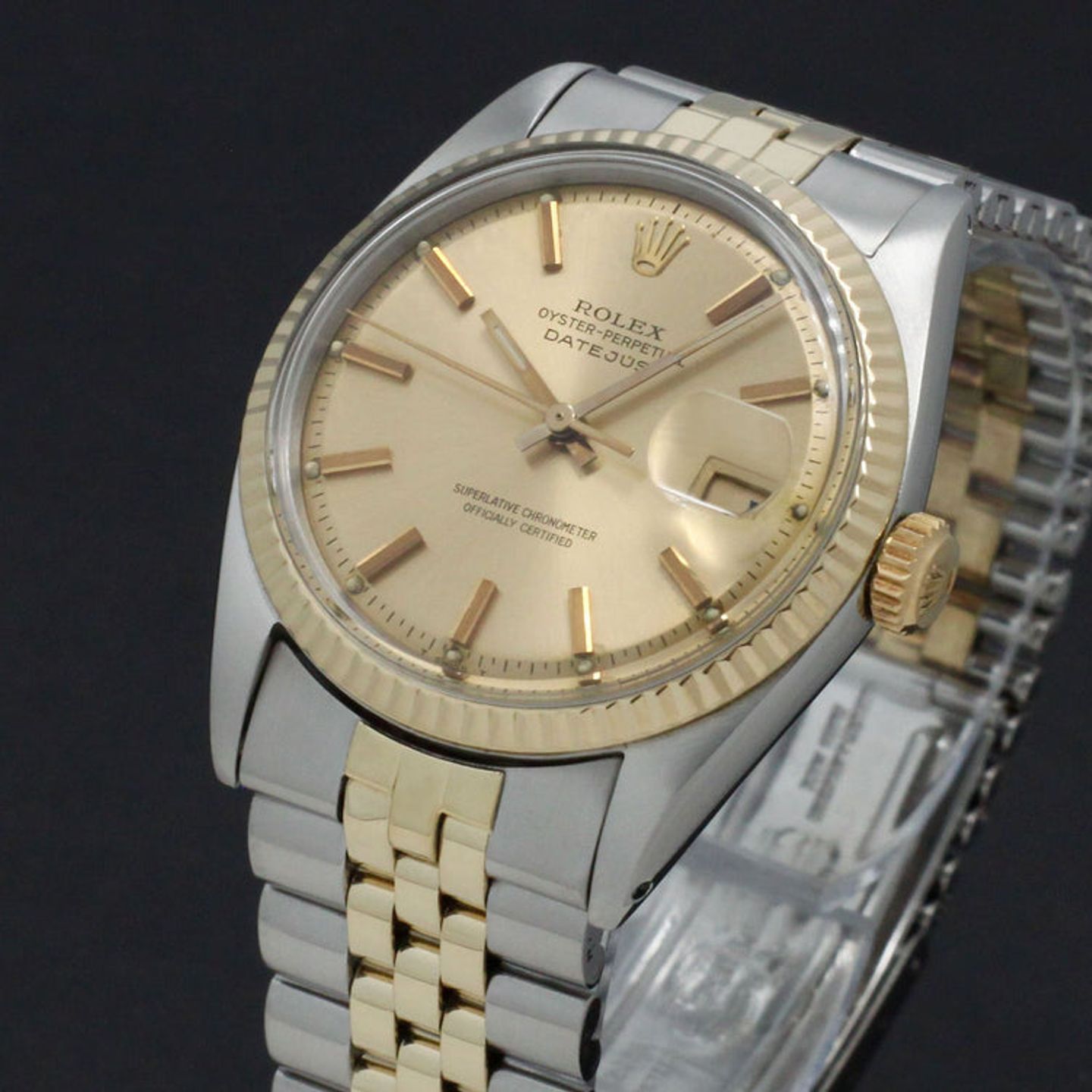 Rolex Datejust 1601 (1969) - Gold dial 36 mm Gold/Steel case (6/7)