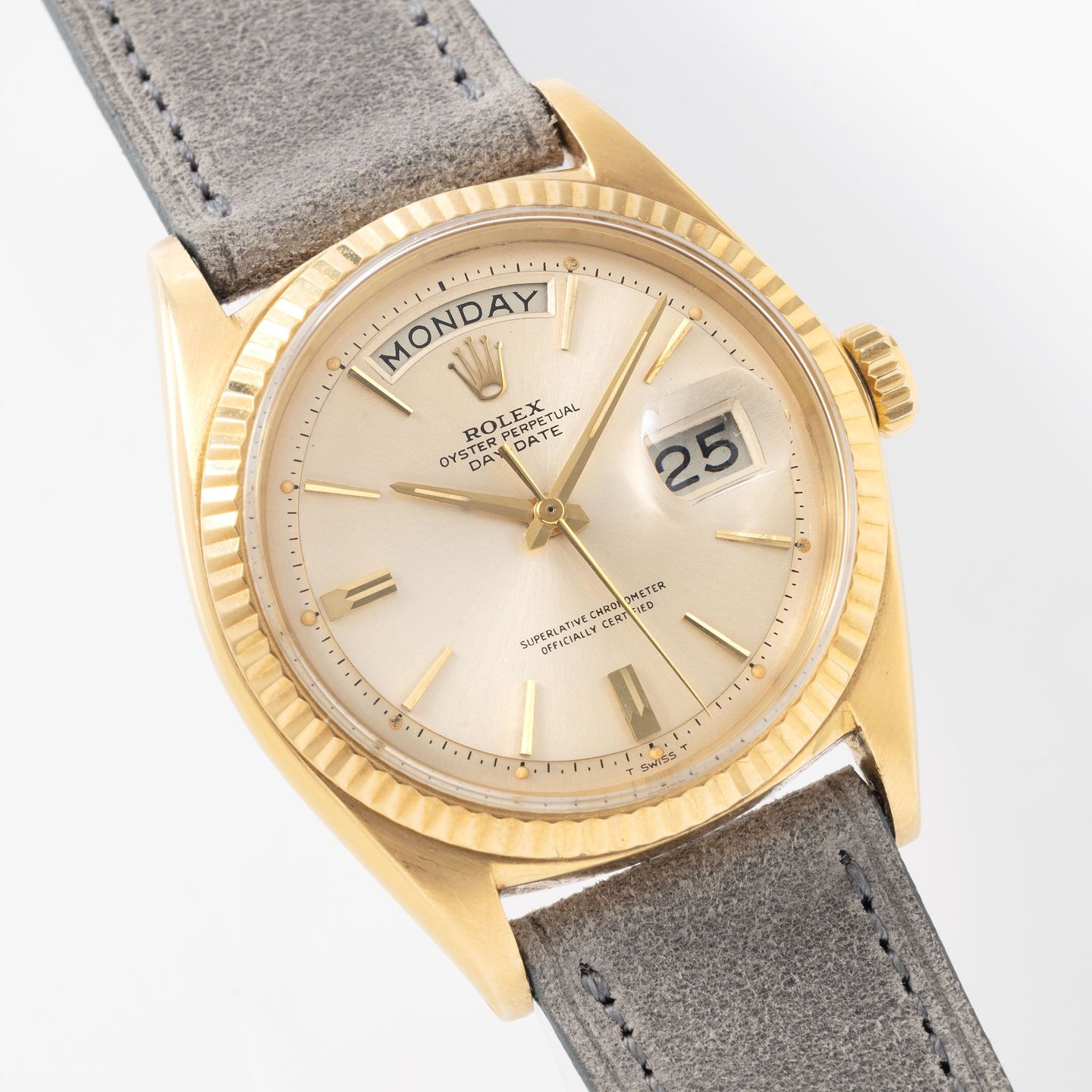 Rolex Day-Date 1803 (1965) - Silver dial 36 mm Yellow Gold case (1/8)