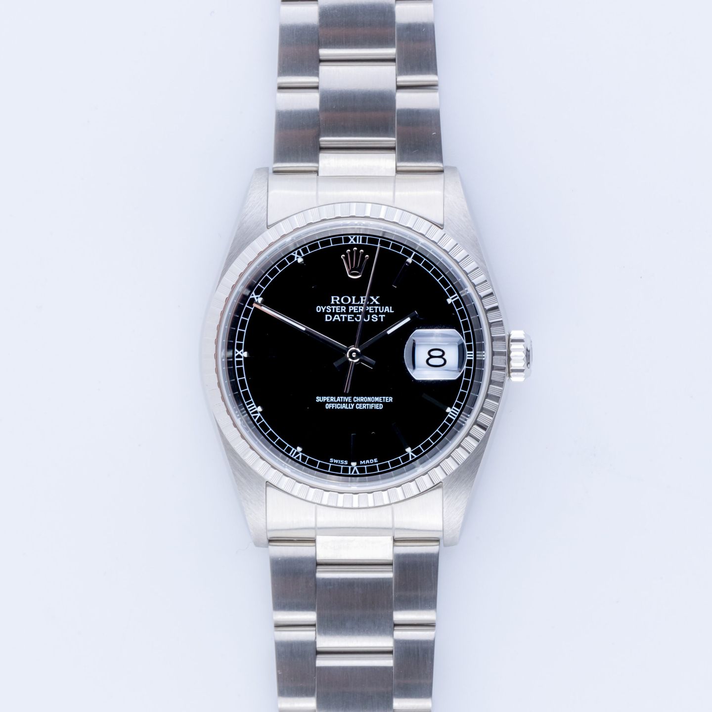 Rolex Datejust 36 16220 (1995) - Black dial 36 mm Steel case (3/8)