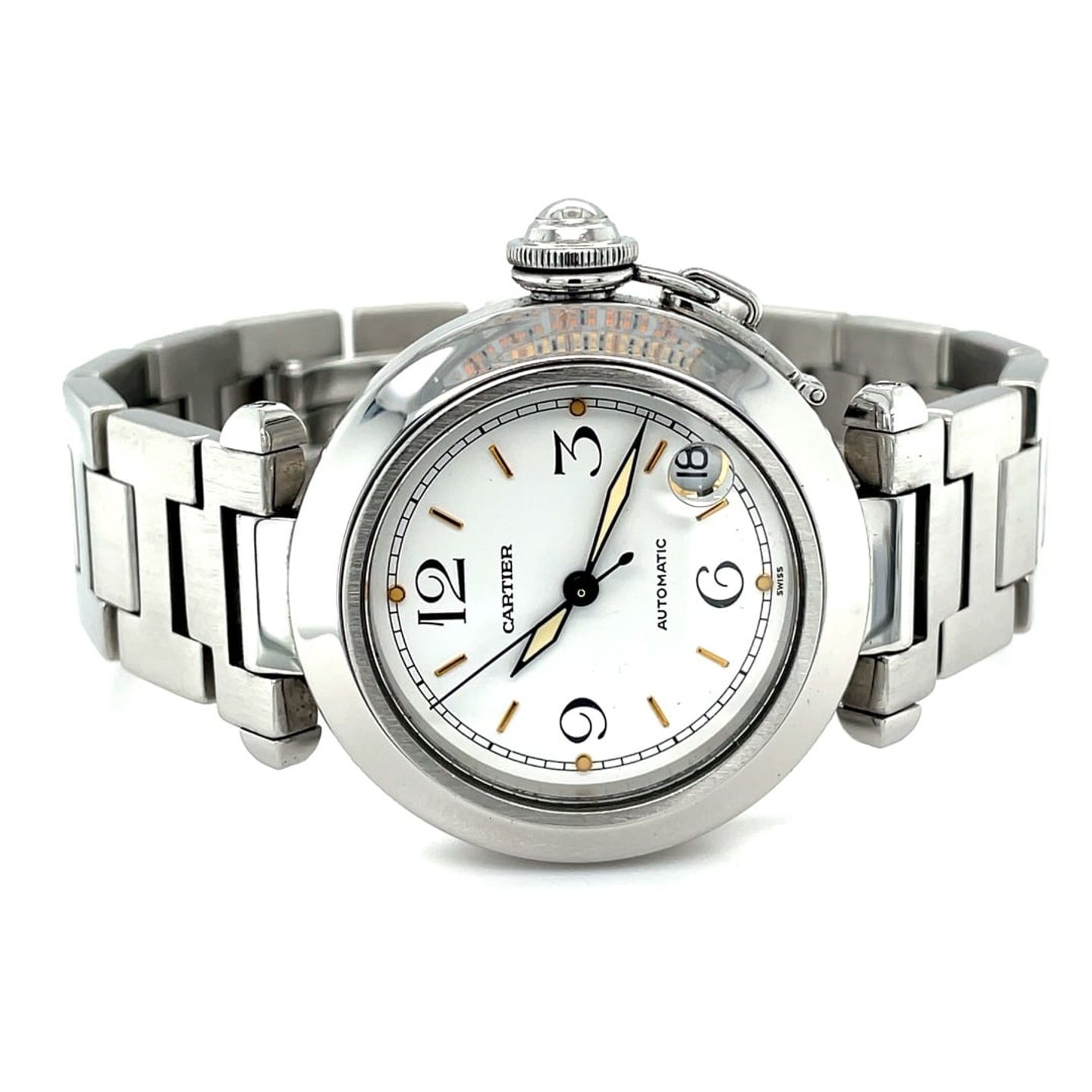 Cartier Pasha C 1031 (Unknown (random serial)) - 35 mm Steel case (6/8)