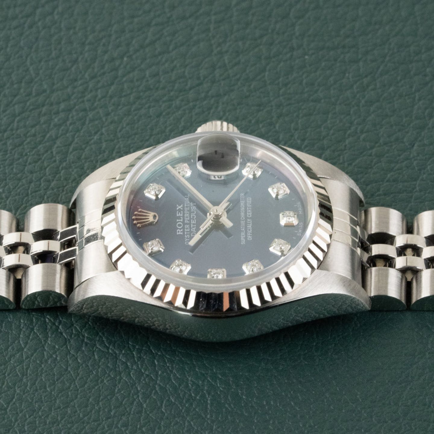 Rolex Lady-Datejust 79174 (2001) - Blue dial 26 mm Steel case (7/8)