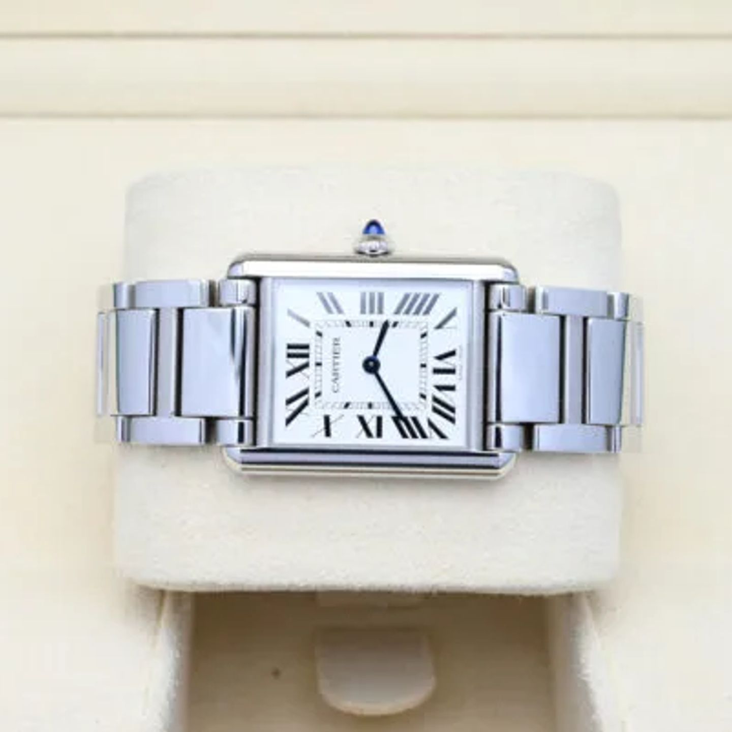 Cartier Tank WSTA0052 (2023) - White dial 34 mm Steel case (5/8)