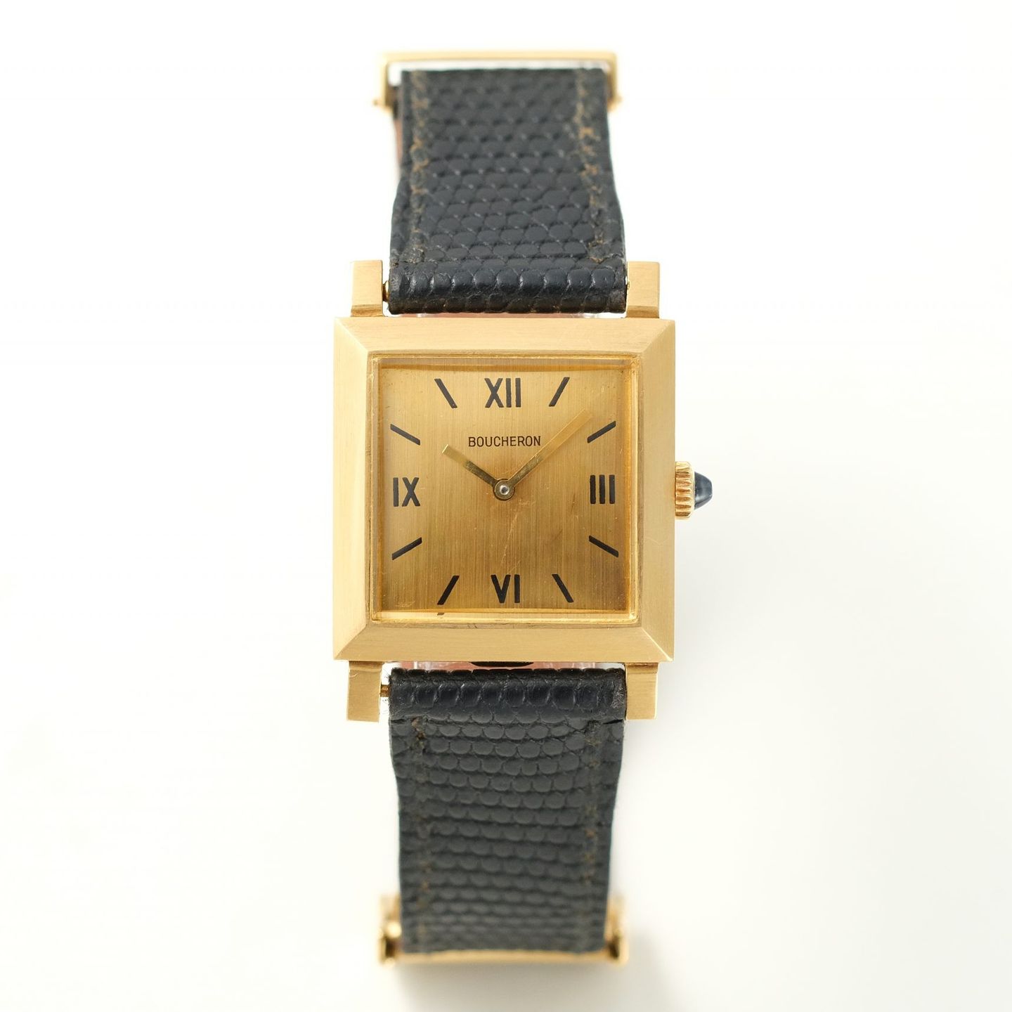 Boucheron Unknown Unknown (1965) - Champagne dial 24 mm Yellow Gold case (1/8)