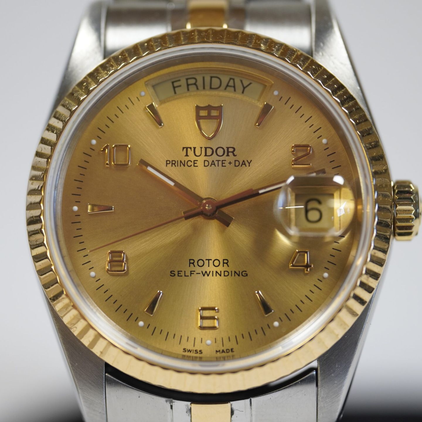 Tudor Prince Date 76213 (2002) - Champagne dial 36 mm Gold/Steel case (4/8)