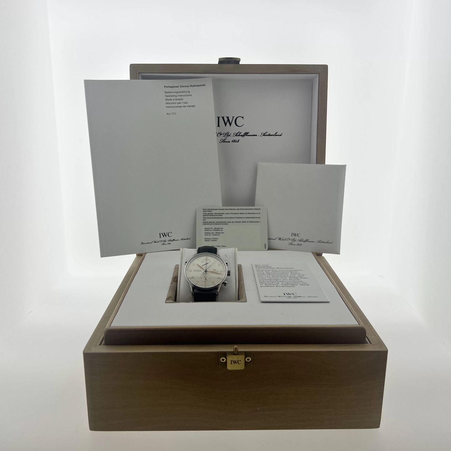 IWC Portuguese Chronograph IW371202 (2003) - Silver dial 41 mm Steel case (8/8)