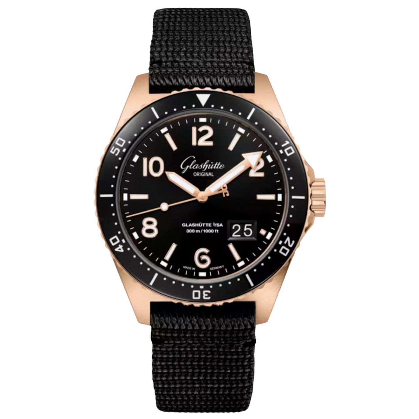 Glashütte Original SeaQ Panorama Date 1-36-13-03-90-35 (2024) - Black dial 43 mm Red Gold case (1/1)