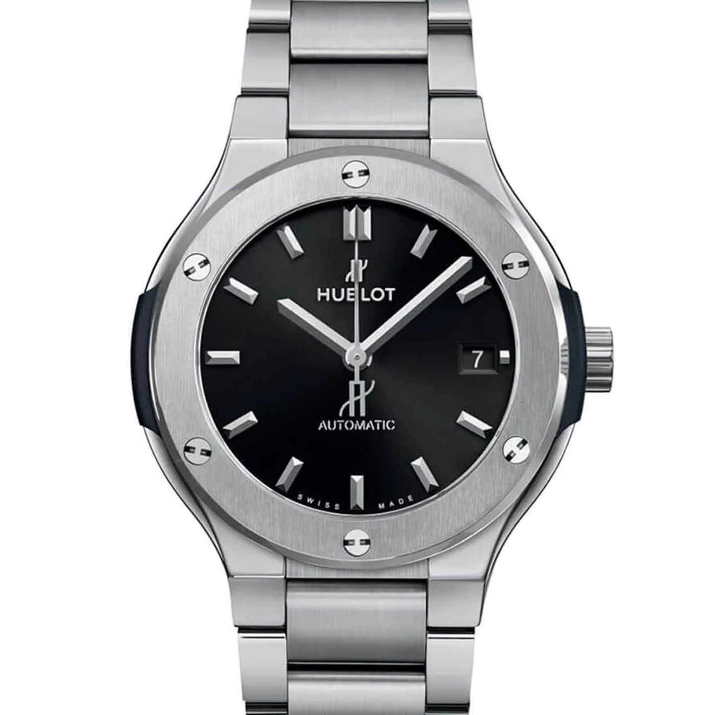 Hublot Classic Fusion 568.NX.1470.NX (2023) - Zwart wijzerplaat 38mm Titanium (1/3)