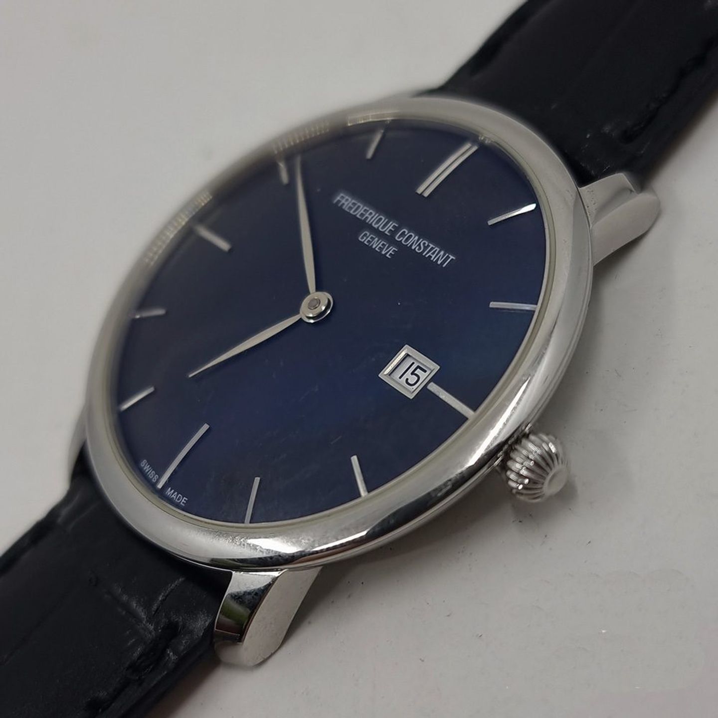 Frederique Constant Slimline Automatic FC-306G4S6 (2025) - Zwart wijzerplaat 40mm Staal (3/8)