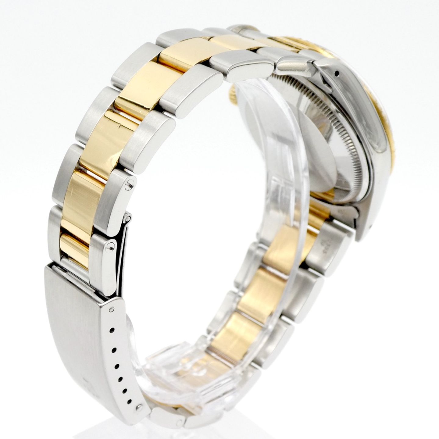 Rolex Oyster Perpetual Date 15223 (1989) - Blauw wijzerplaat 34mm Goud/Staal (5/8)