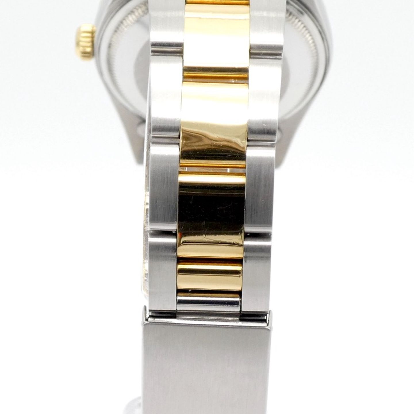 Rolex Oyster Perpetual Date 15223 (1989) - Blauw wijzerplaat 34mm Goud/Staal (4/8)