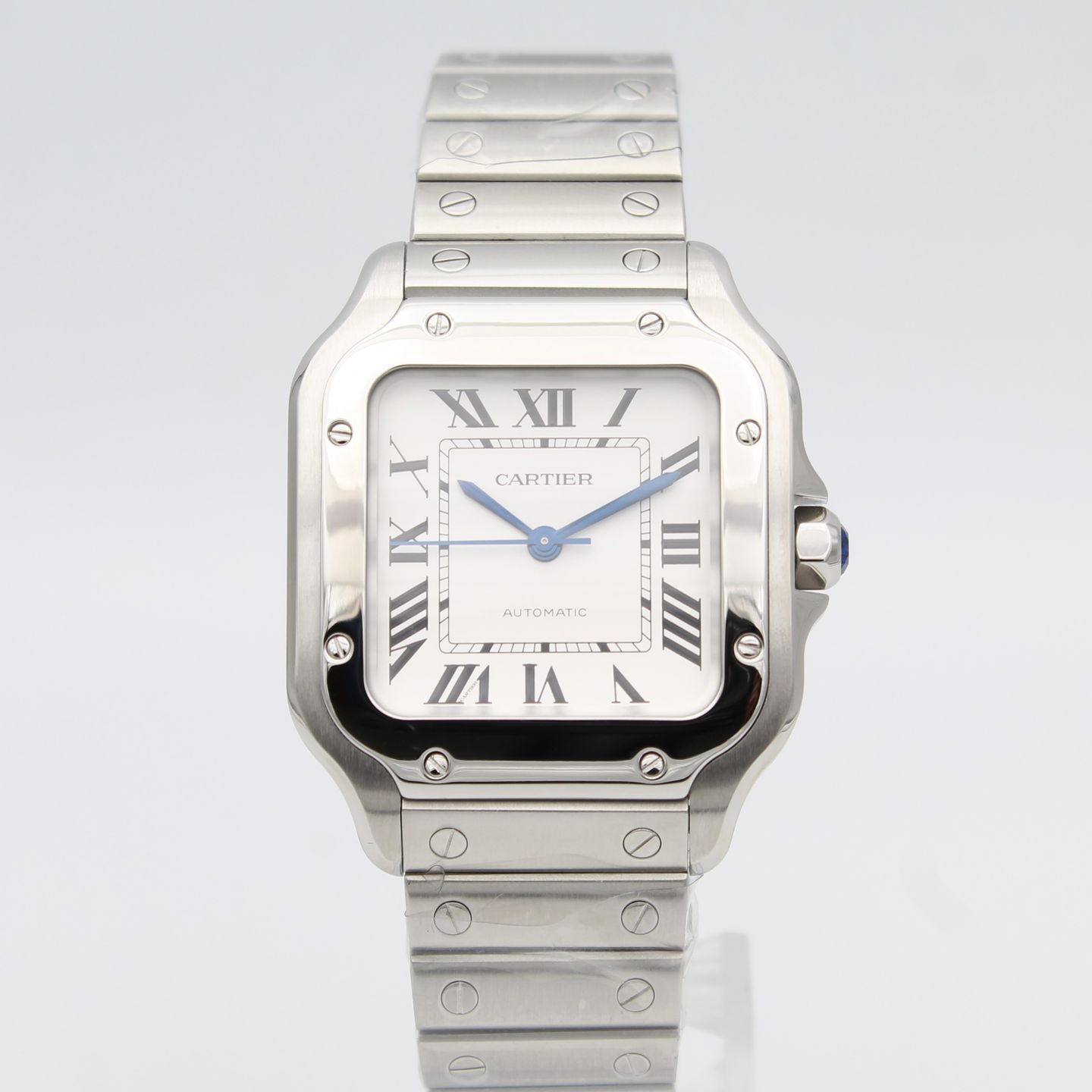 Cartier Santos WSSA0029 (2022) - Silver dial 35 mm Steel case (1/8)