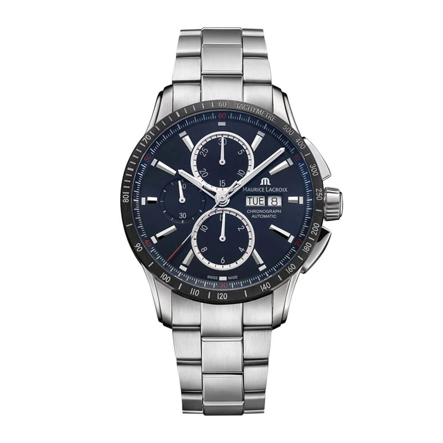 Maurice Lacroix Pontos S PT6038-SSL22-430-1 (2023) - Blue dial 43 mm Steel case (3/3)