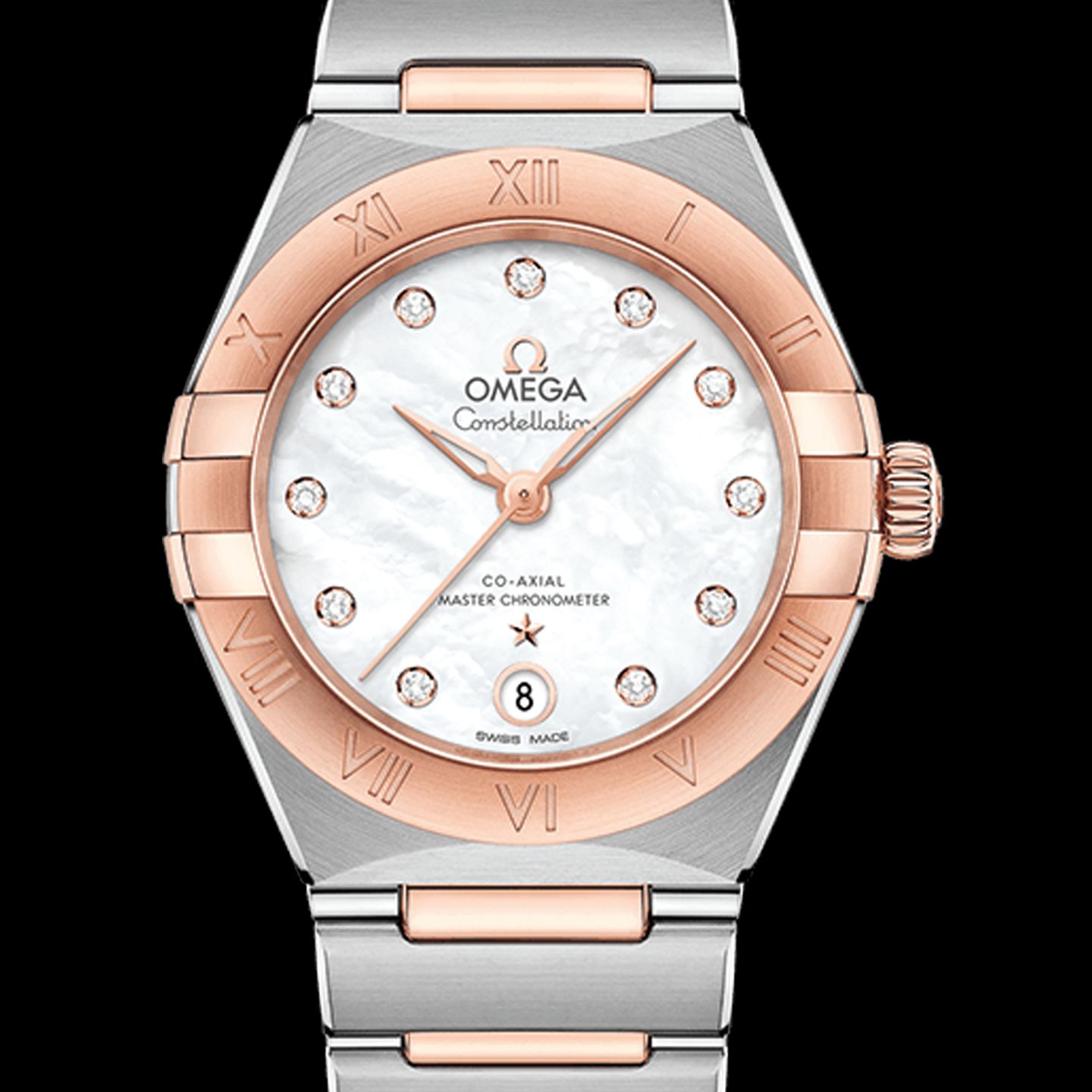 Omega Constellation 131.20.29.20.55.001 (2022) - Pearl dial 29 mm Gold/Steel case (1/2)