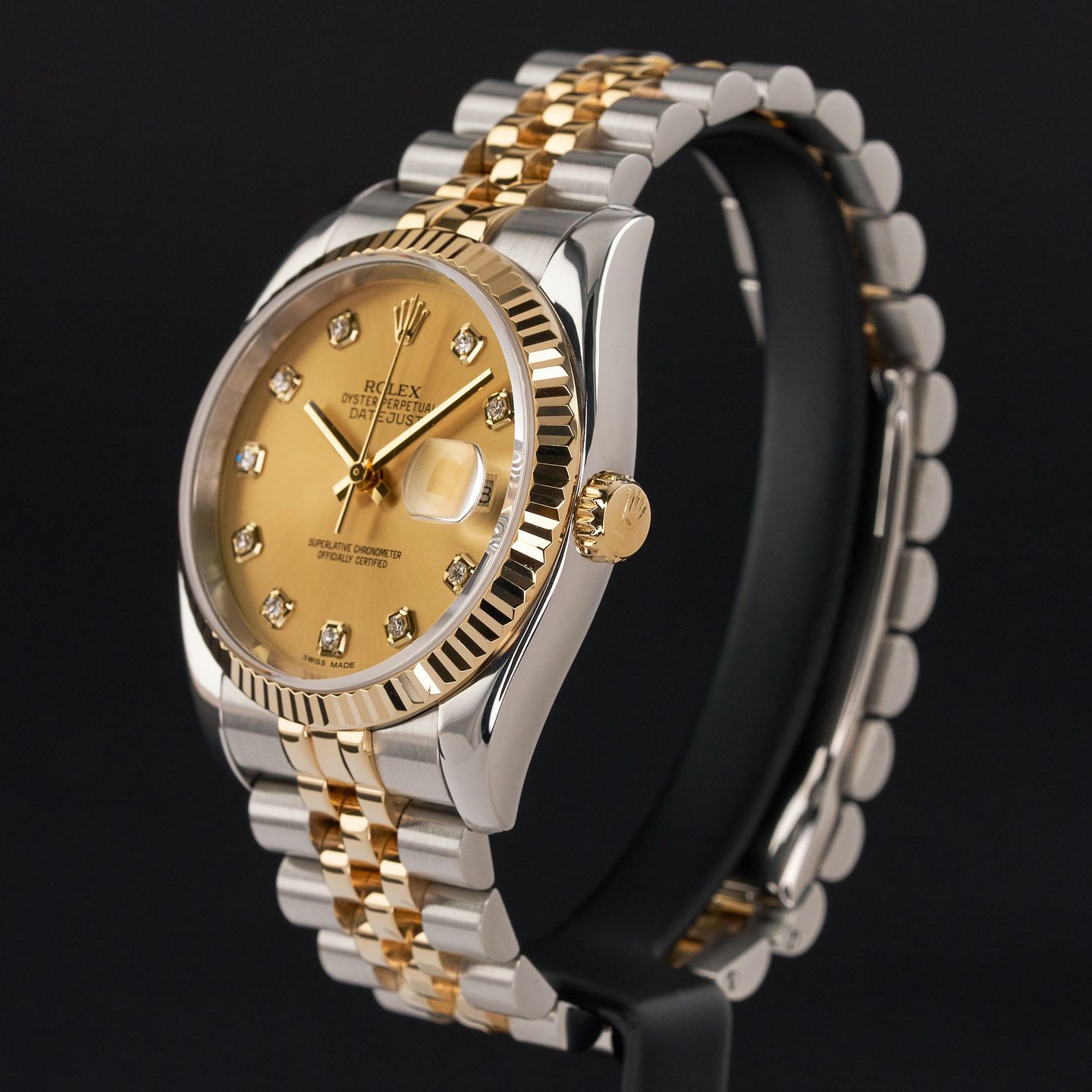 Rolex Datejust 36 116233 (2010) - Champagne dial 36 mm Gold/Steel case (4/4)