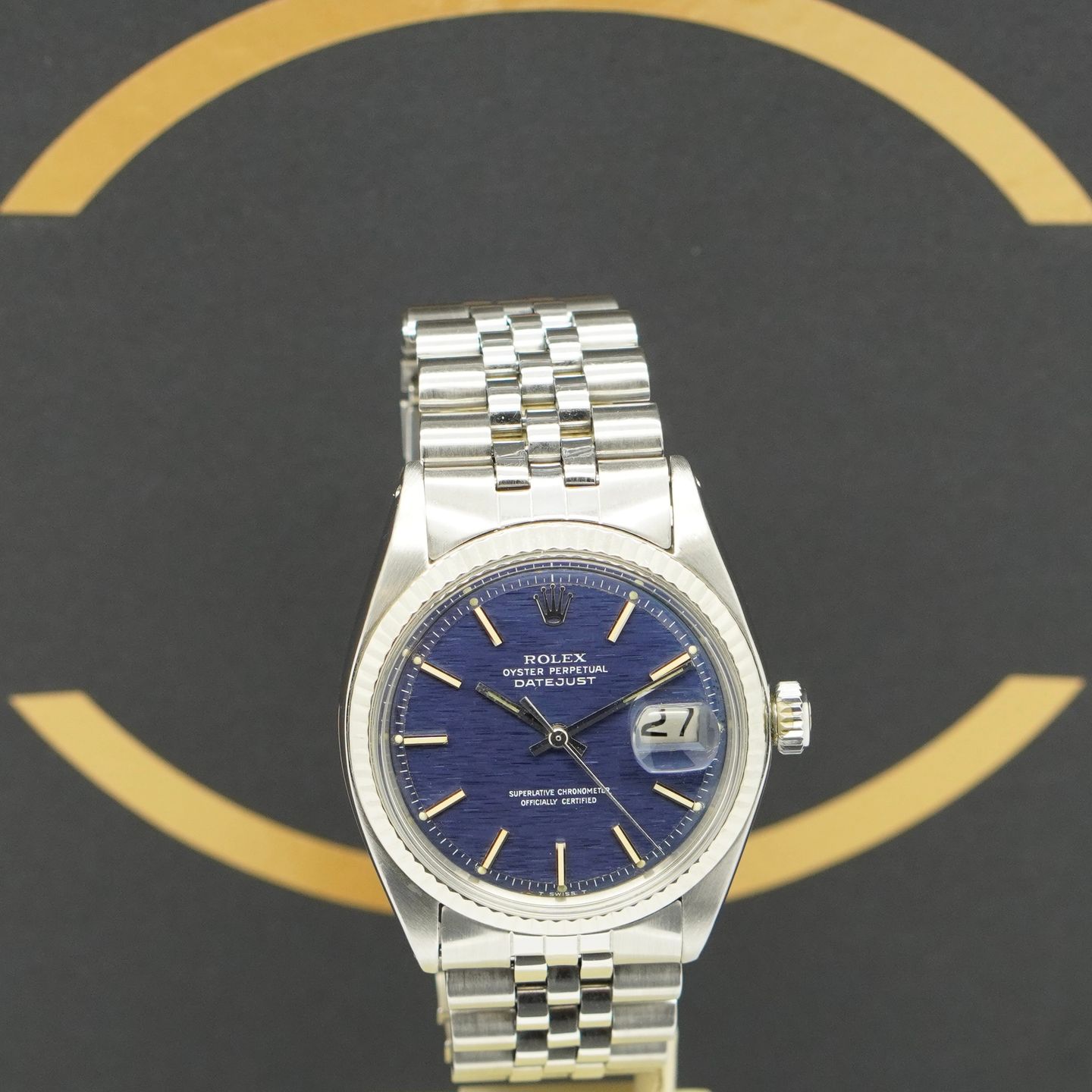 Rolex Datejust 1601 (1971) - Blauw wijzerplaat 36mm Staal (1/6)