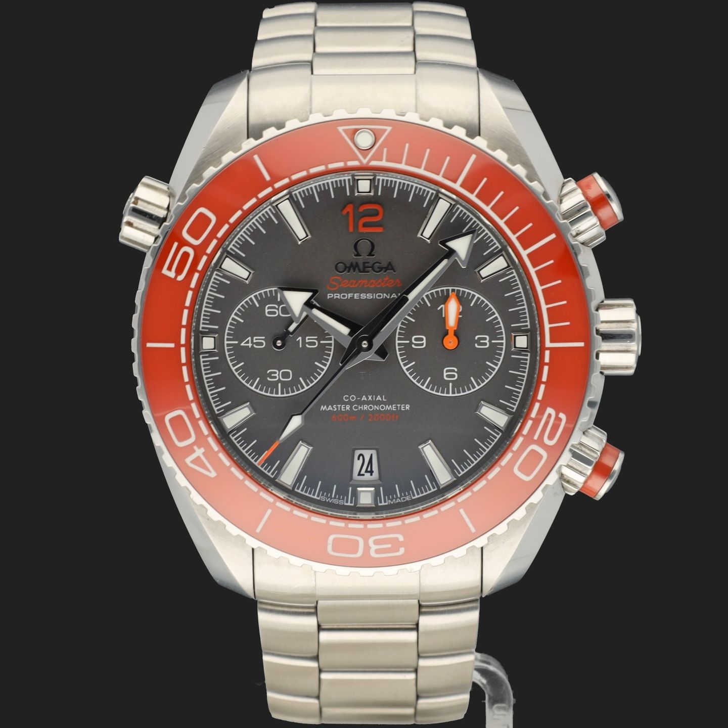 Omega Seamaster Planet Ocean Chronograph 215.30.46.51.99.001 (2020) - Grijs wijzerplaat 46mm Staal (3/8)