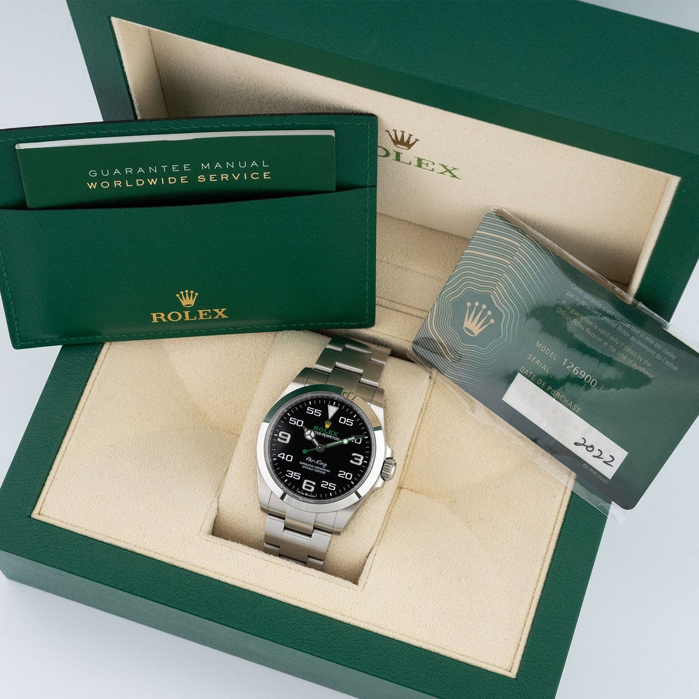 Rolex Air-King 126900 (2022) - Zwart wijzerplaat 40mm Staal (5/5)