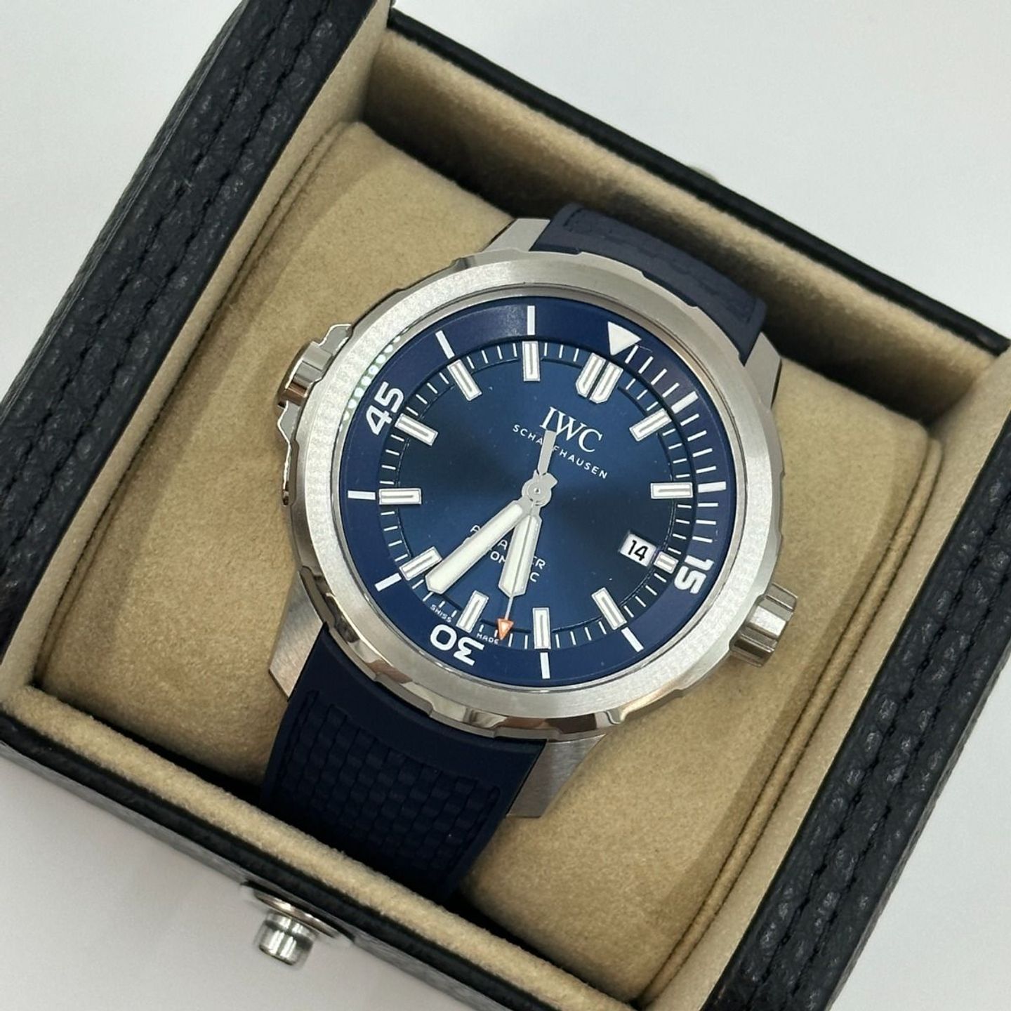 IWC Aquatimer Automatic IW328801 (2023) - Blauw wijzerplaat 42mm Staal (4/8)