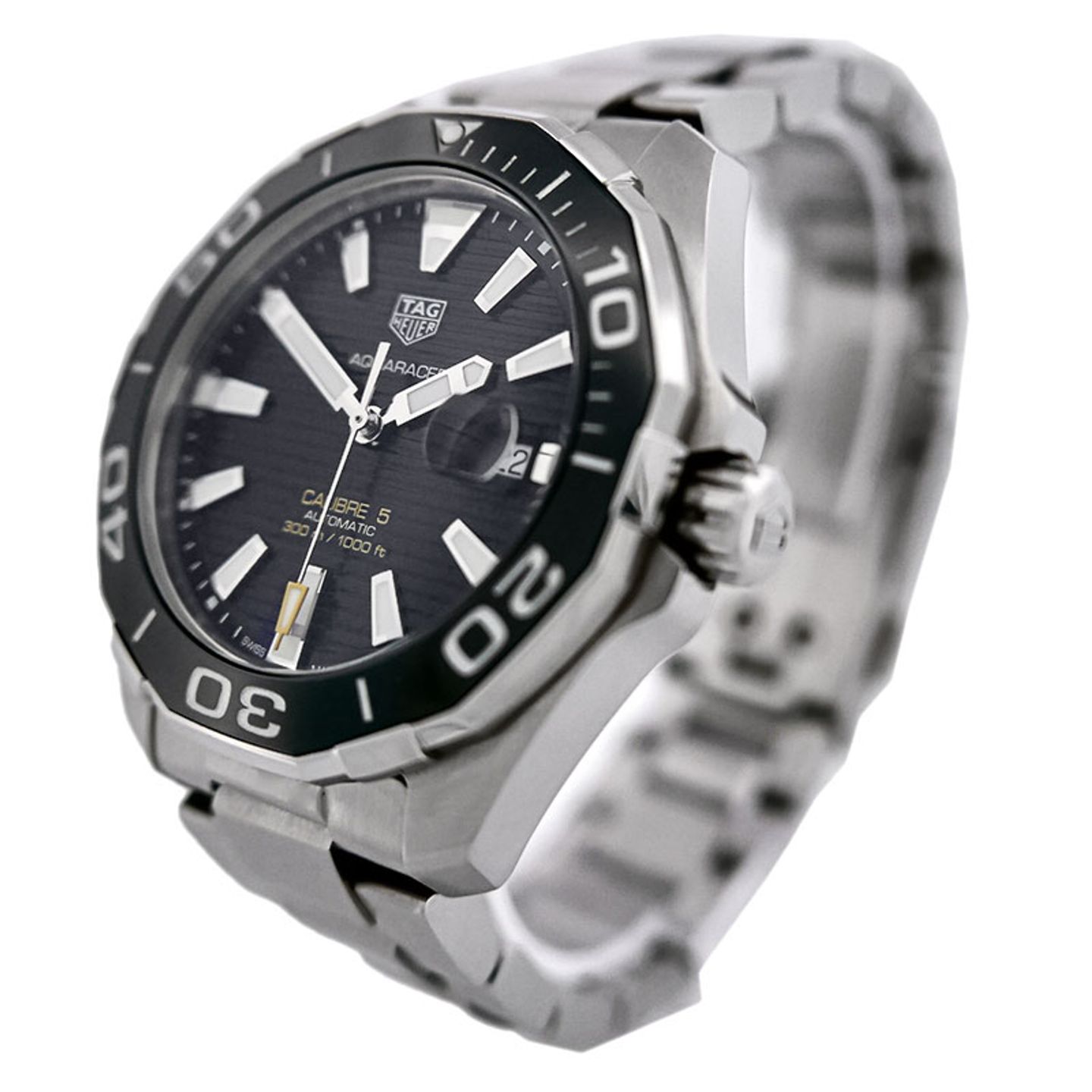 TAG Heuer Aquaracer 300M WAY201A.BA0927 (2017) - Zwart wijzerplaat 43mm Staal (2/5)