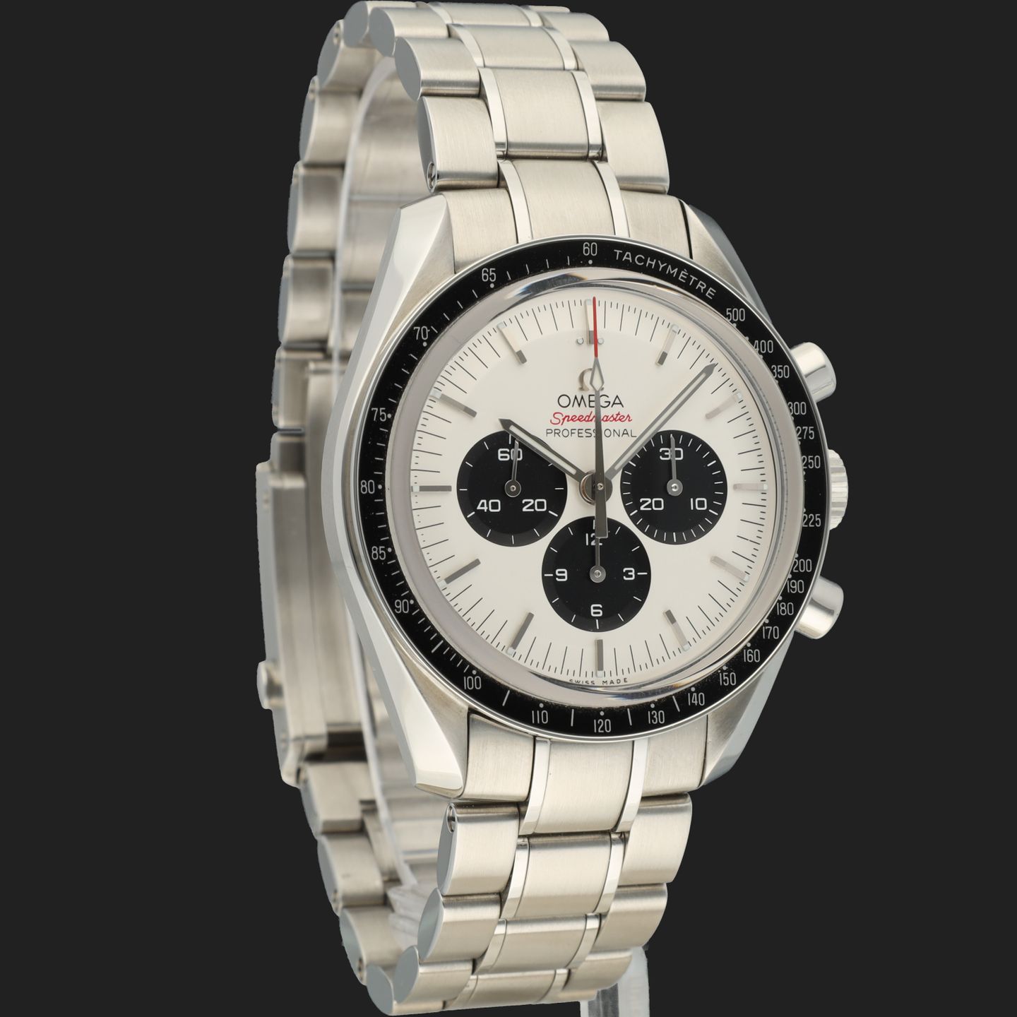 Omega Speedmaster Professional Moonwatch 522.30.42.30.04.001 (2019) - White dial 42 mm Steel case (4/8)