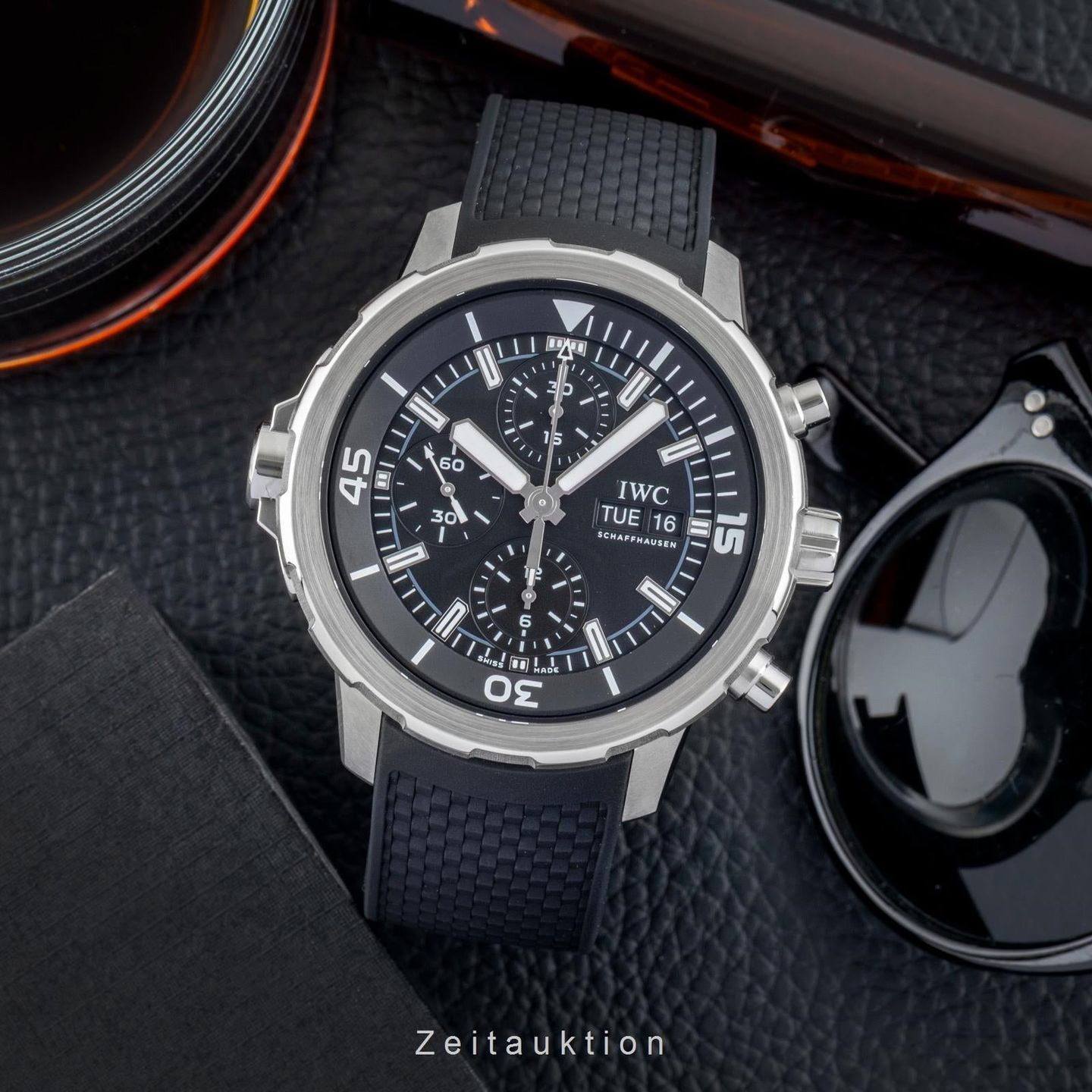 IWC Aquatimer Chronograph IW376803 (Unknown (random serial)) - Black dial 44 mm Steel case (3/8)