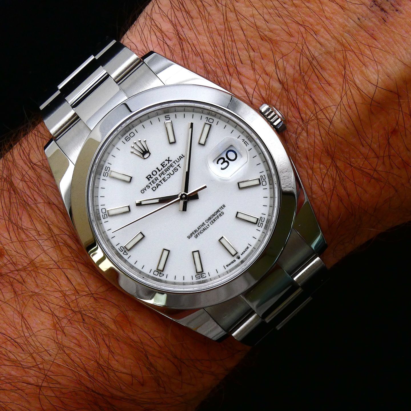 Rolex Datejust 41 126300 (2023) - Wit wijzerplaat 41mm Staal (6/9)