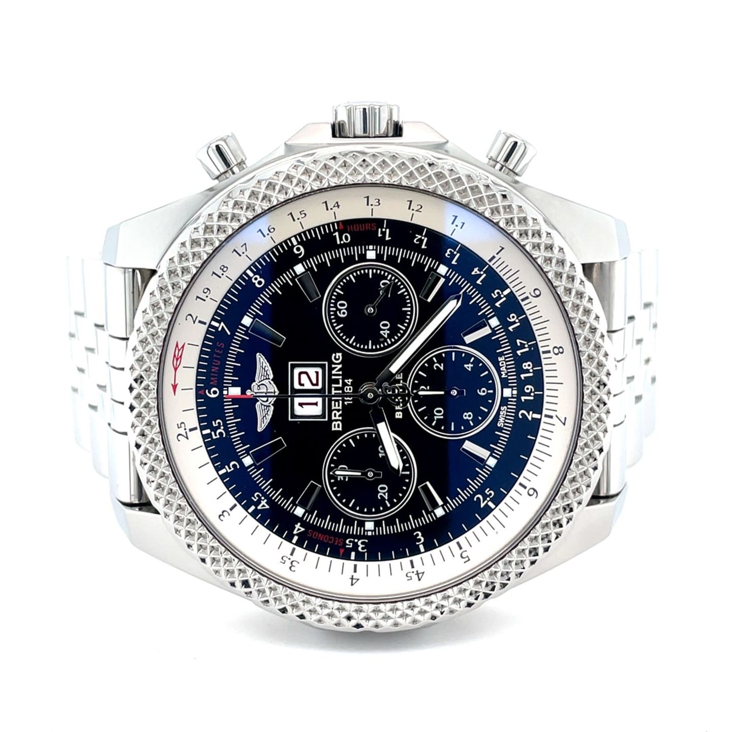 Breitling Bentley 6.75 A44364 (2013) - Zwart wijzerplaat 49mm Staal (1/8)